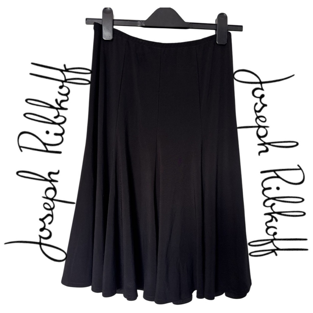 Joseph Ribkoff Black A-Line Midi Skirt